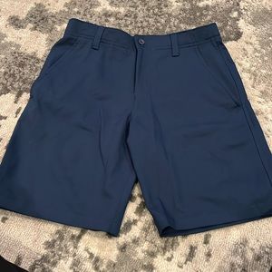 Boys size Medium navy Under Armour adjustable button front shorts